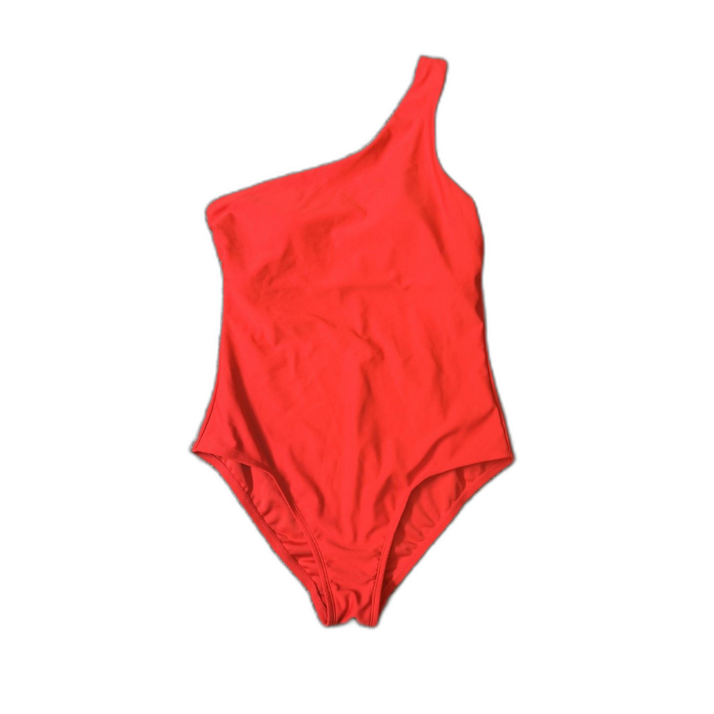 NWT Kona Sol Red One Shoulder One Piece Swimsuit Tummy Control Women’s Large